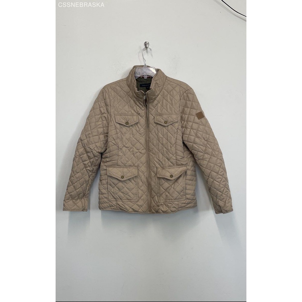 Tommy Hilfiger Beige/Khaki Women's‎ Quilted Zip-Up Jacket - Size XL